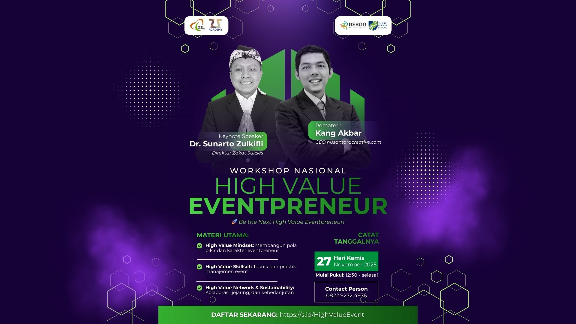 🎓 “High Value Eventpreneur” Siap Cetak Generasi Muda Kreatif dan Berdampak